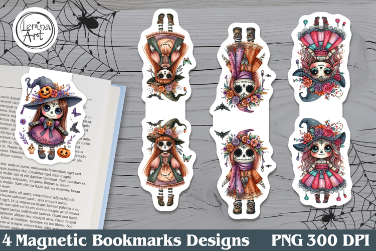 Zombie / Halloween Magnetic Bookmarks 4 PNG