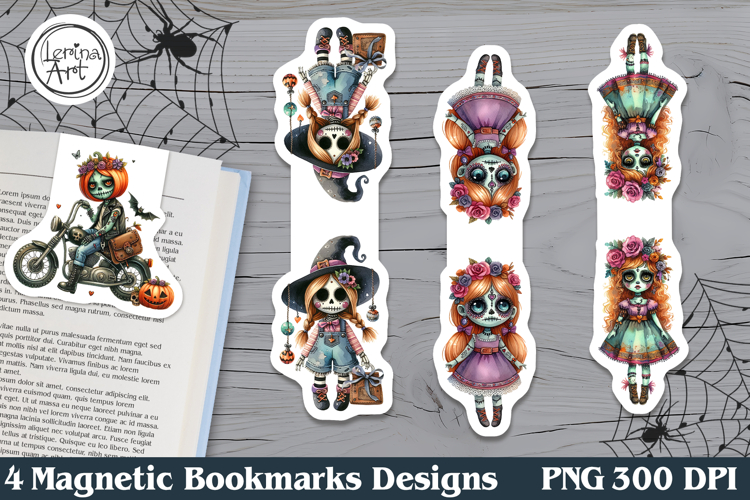 Zombie / Halloween Magnetic Bookmarks 4 PNG