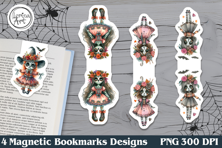 Zombie / Halloween Magnetic Bookmarks 4 PNG
