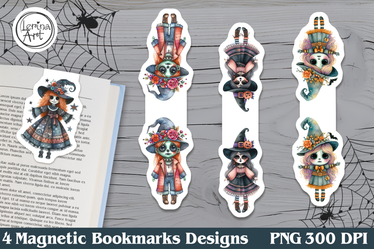 Zombie / Halloween Magnetic Bookmarks 4 PNG