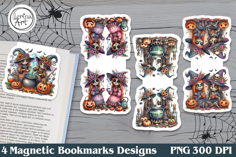 Zombie / Halloween Magnetic Bookmarks 4 PNG