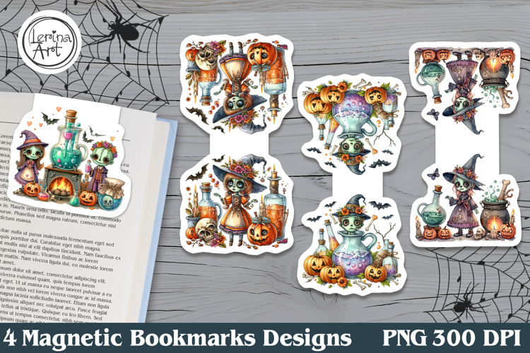 Zombie / Halloween Magnetic Bookmarks 4 PNG