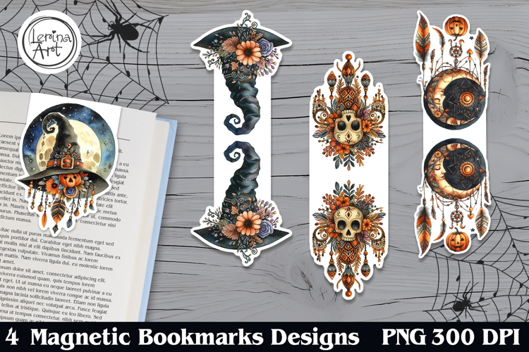 Halloween Magnetic Bookmarks 4 PNG
