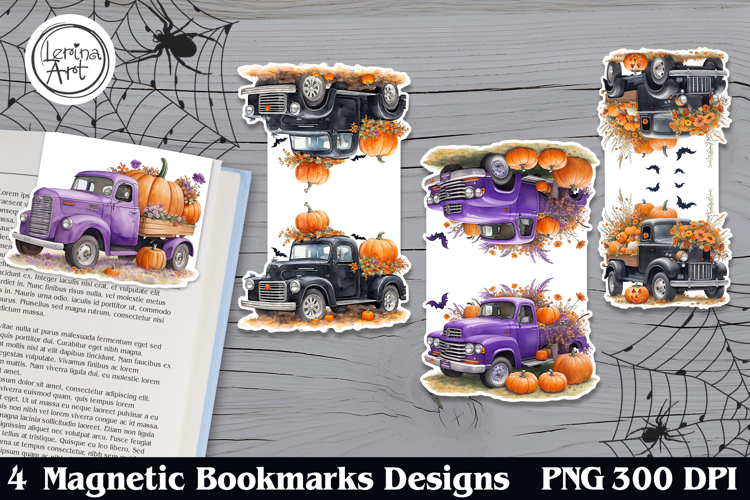 Halloween Truck / Halloween Magnetic Bookmarks 4 PNG