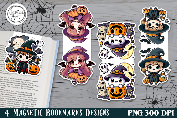 Halloween Magnetic Bookmarks 4 PNG