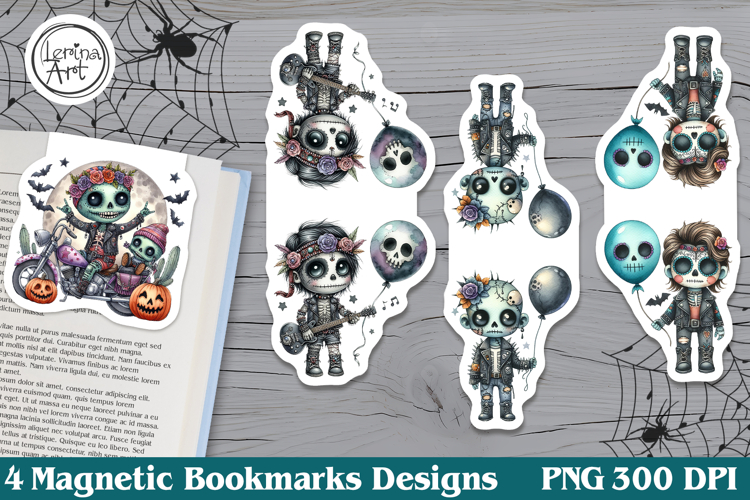 Zombie / Halloween Magnetic Bookmarks 4 PNG