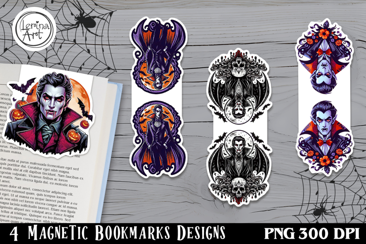 Vampires / Halloween Magnetic Bookmarks 4 PNG