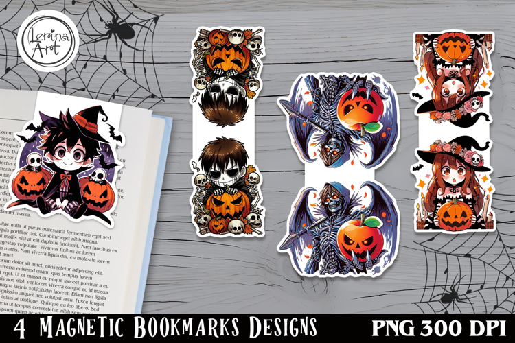 Halloween Magnetic Bookmarks 4 PNG