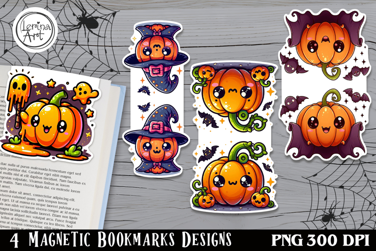 Halloween Magnetic Bookmarks 4 PNG