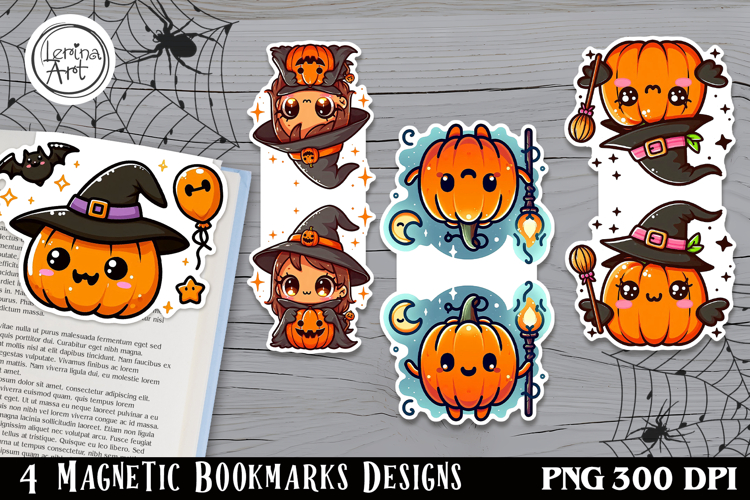 Halloween Magnetic Bookmarks 4 PNG