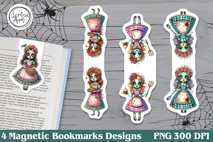 Zombie / Halloween Magnetic Bookmarks 4 PNG