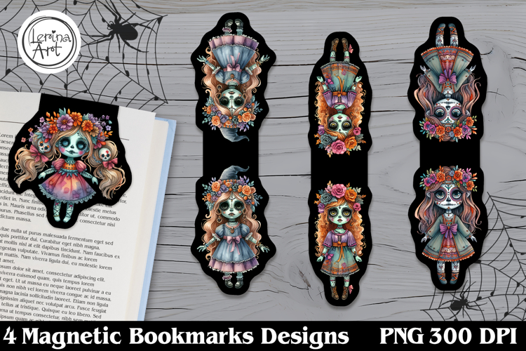 Zombie / Halloween Magnetic Bookmarks 4 PNG