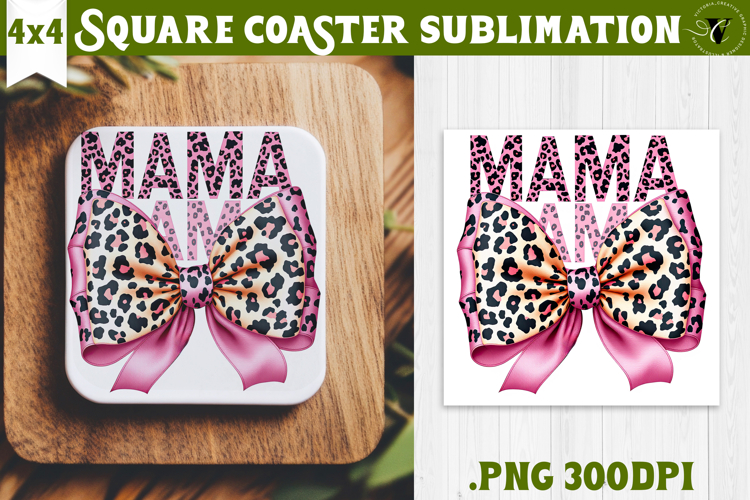 Square Coaster | Mothers Day | Flowers, Mom