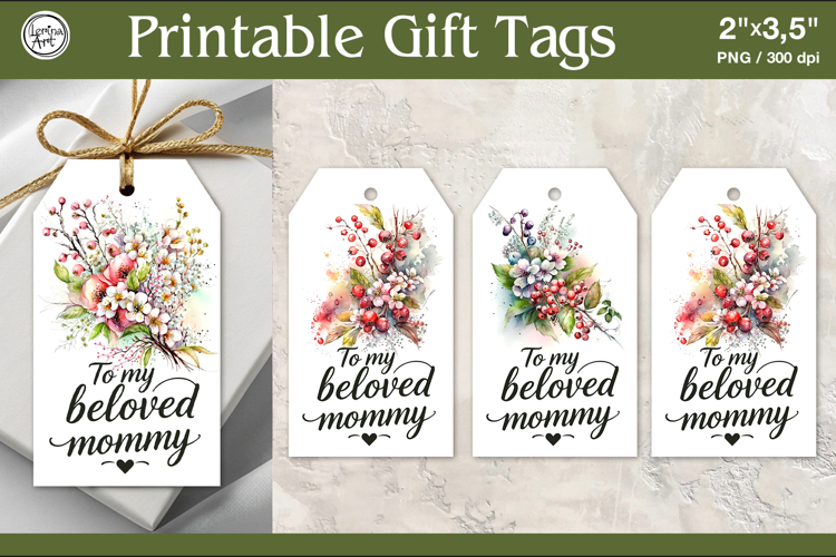 Mothers Day Gift Tags | PNG Sublimation