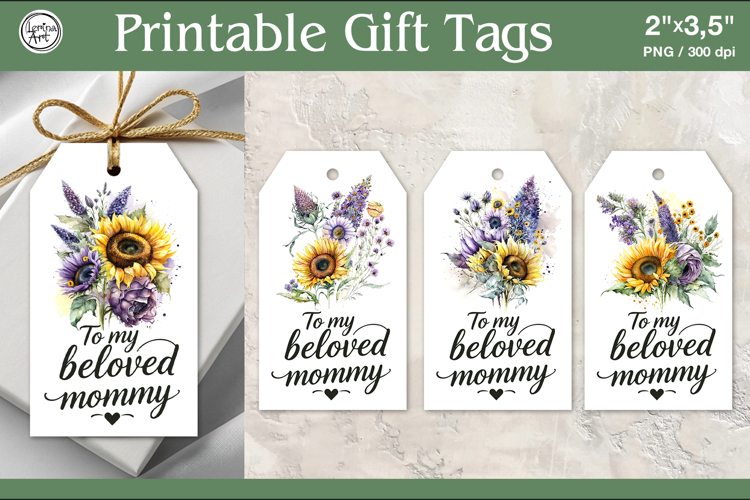 Mothers Day Gift Tags | PNG Sublimation