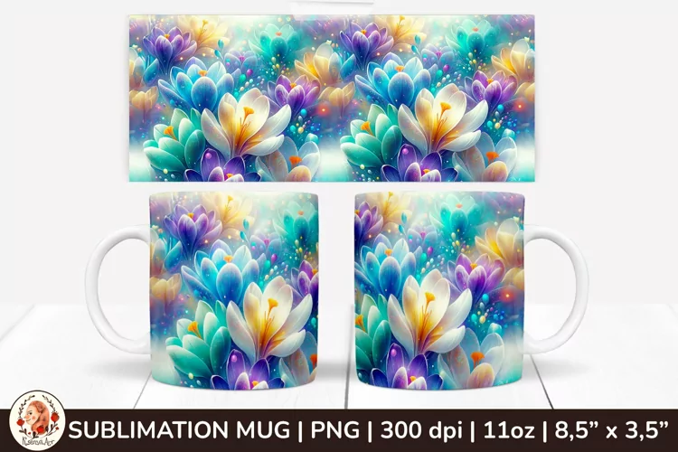 3D Flowers Mug, Spring Flowers, Spring Mug, 11 oz mug