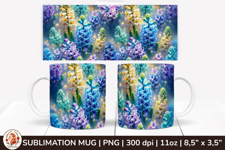 3D Flowers Mug, Spring Flowers, Spring Mug, 11 oz mug example image 1
