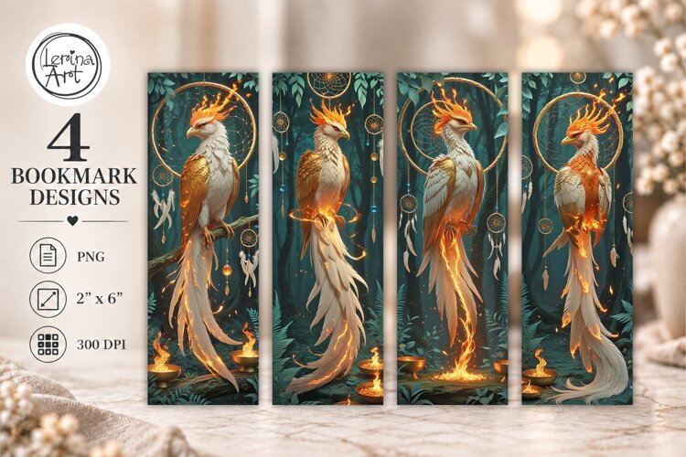 Phoenix Printable Bookmark 4 PNG example image 1