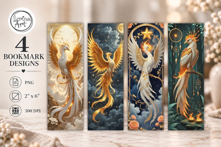 Phoenix Printable Bookmark 4 PNG example image 1