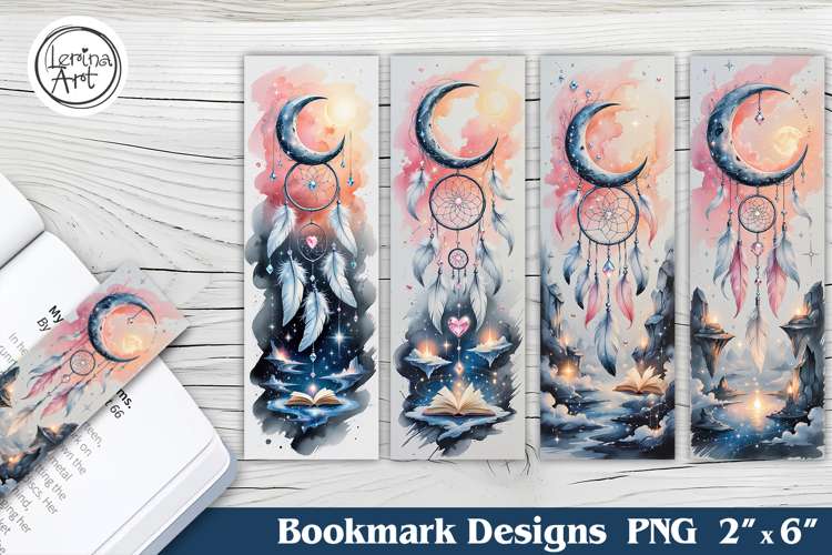 Moon Dreamcatcher Printable Bookmark 4 PNG
