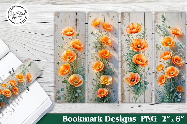 Poppy Printable Bookmark 4 PNG