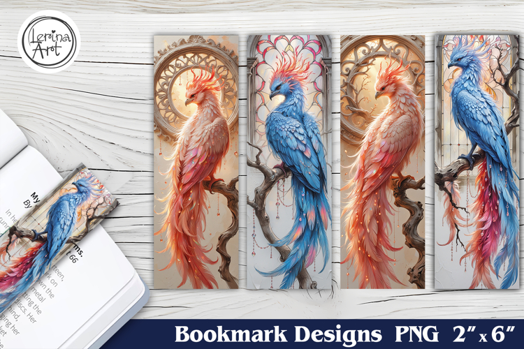 Phoenix Printable Bookmark 4 PNG