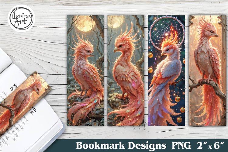 Phoenix Printable Bookmark 4 PNG
