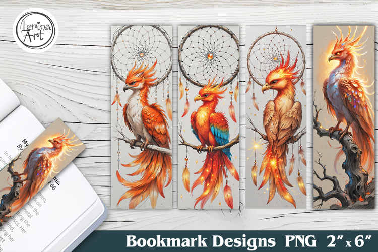 Phoenix Printable Bookmark 4 PNG