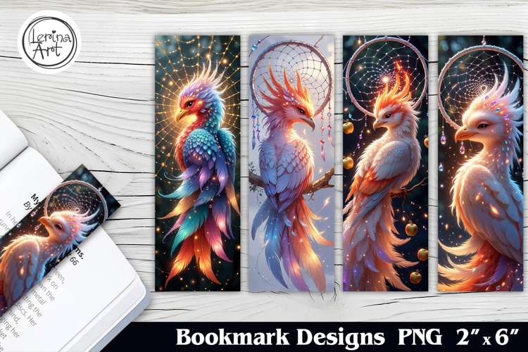 Phoenix Printable Bookmark 4 PNG