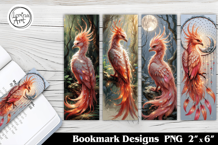Phoenix Printable Bookmark 4 PNG