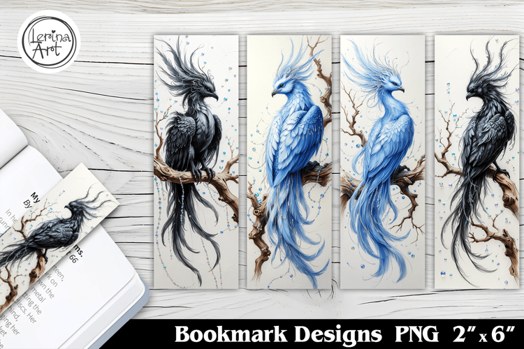 Phoenix Printable Bookmark 4 PNG