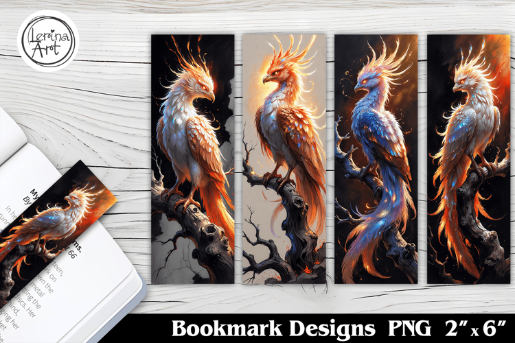 Phoenix Printable Bookmark 4 PNG