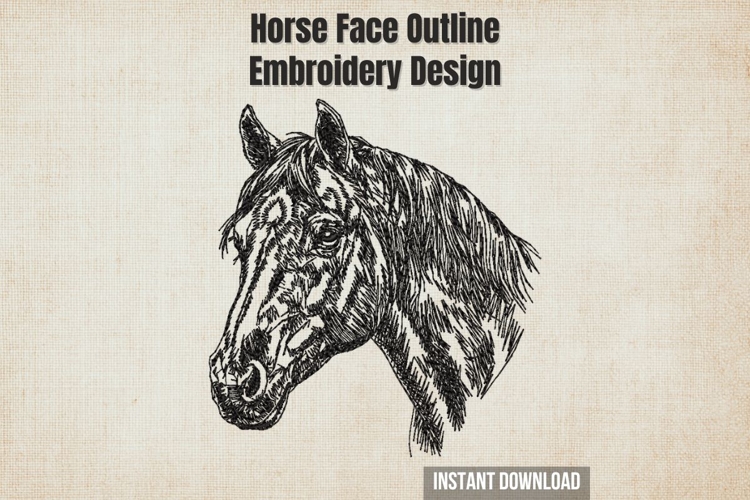 Horse Face Outline