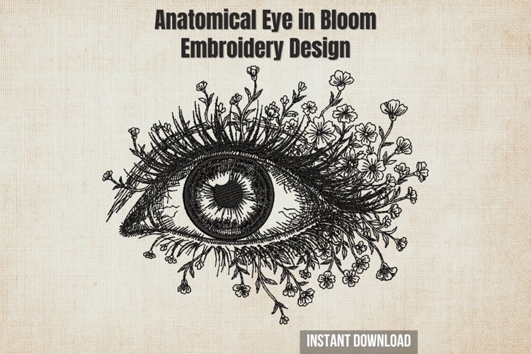 Floral Eye Blackwork