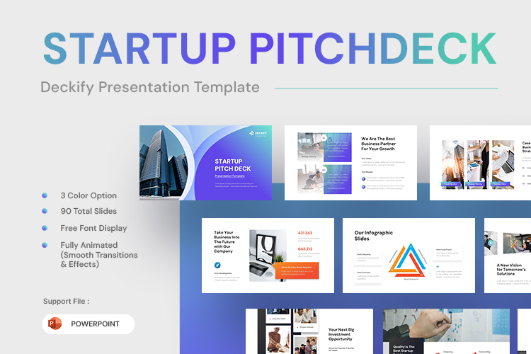Deckify - Startup Pitch Deck PowerPoint Template