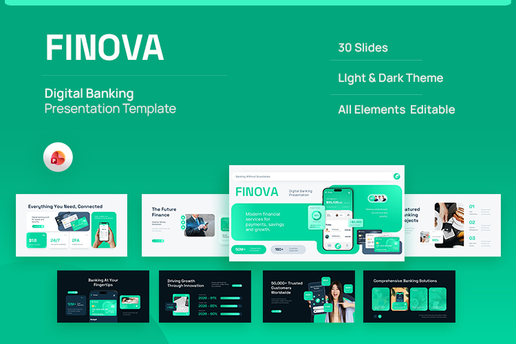 Finova - Digital Banking PowerPoint Template