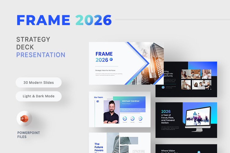 Frame 2026 - Strategy Deck PowerPoint Template