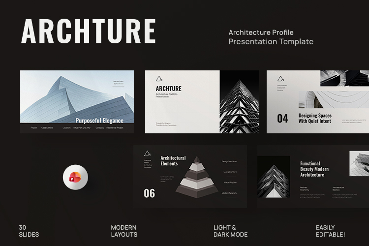 Archture - Architecture Portfolio PowerPoint Template