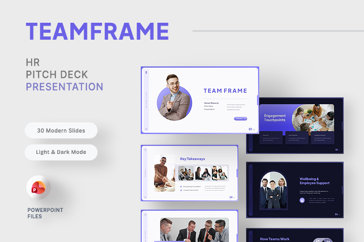 Teamframe - HR Pitch Deck PowerPoint Template