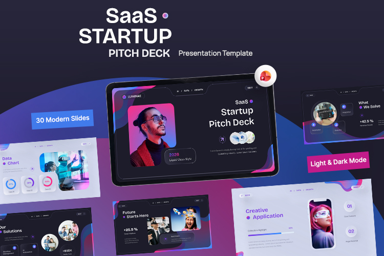 Luminae - SaaS Startup Pitch Deck PowerPoint