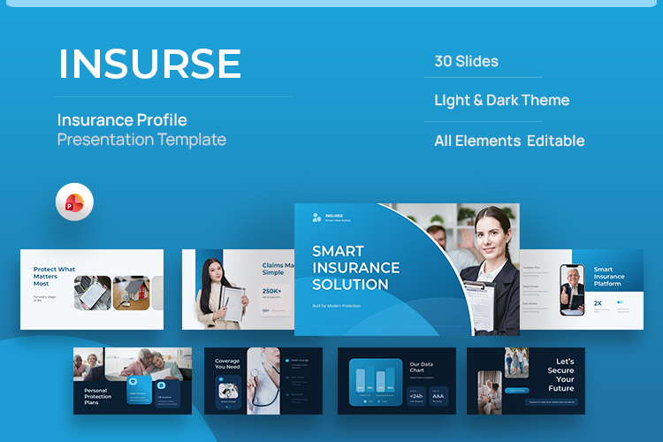 Insurse - Insurance Profile PowerPoint Template