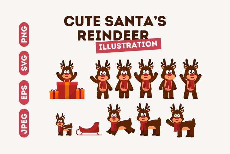 Reindeer Clipart Image 4