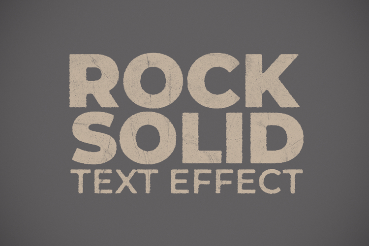 Rock Solid Text Effect Template