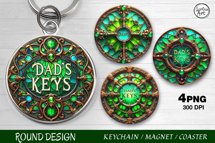 Father's Day gift. Key Collection. Keychain/magnets PNG example image 1