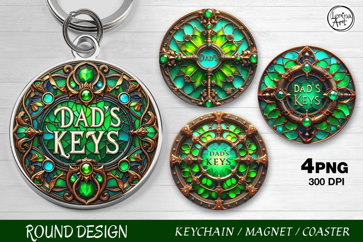 Father's Day gift. Key Collection. Keychain/magnets PNG