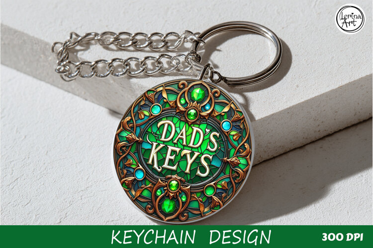 DAD'S KEY / Key Collection. Coaster/keychain PNG example image 1