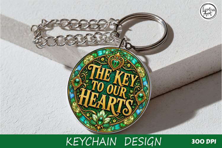 THE KEY TO OUR HEARTS / Key Collection. Coaster/keychain PNG example image 1