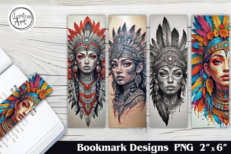 Native Girl Printable Bookmark 4 PNG