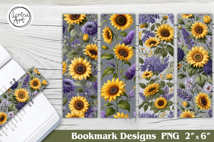 Sunflower Printable Bookmark 4 PNG