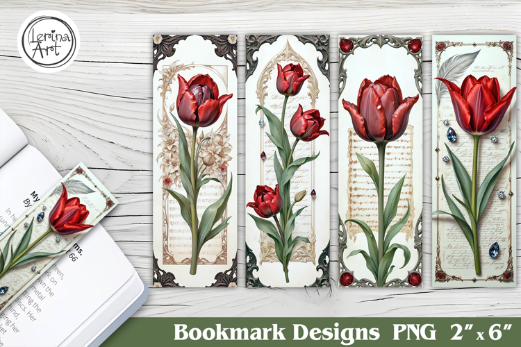 Feather and Flower Printable Bookmark 4 PNG